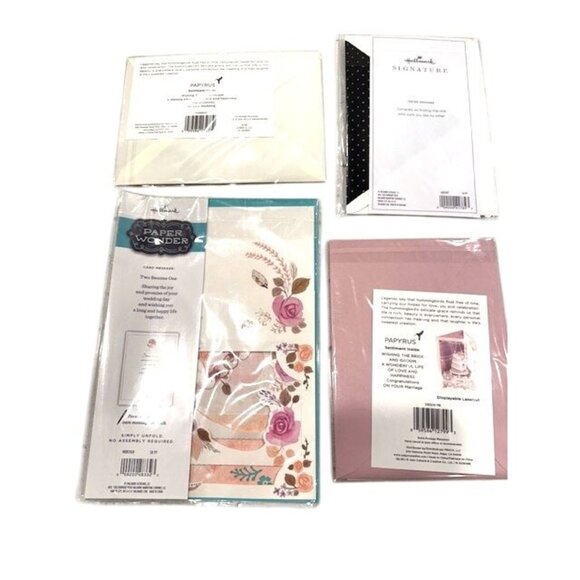 NWT set of 4Wedding & Love-Themed Greeting Cards By Papyrus & Hallmark - Picture 2 of 10